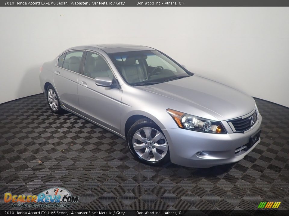 2010 Honda Accord EX-L V6 Sedan Alabaster Silver Metallic / Gray Photo #3
