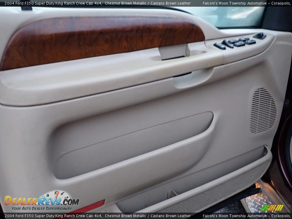 2004 Ford F350 Super Duty King Ranch Crew Cab 4x4 Chestnut Brown Metallic / Castano Brown Leather Photo #22