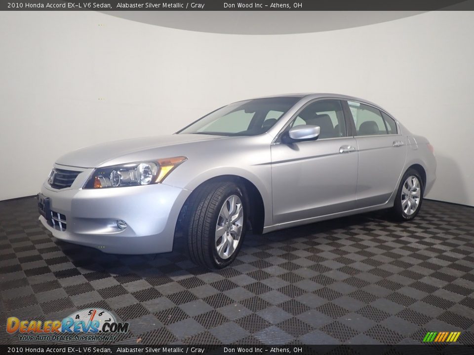 2010 Honda Accord EX-L V6 Sedan Alabaster Silver Metallic / Gray Photo #8