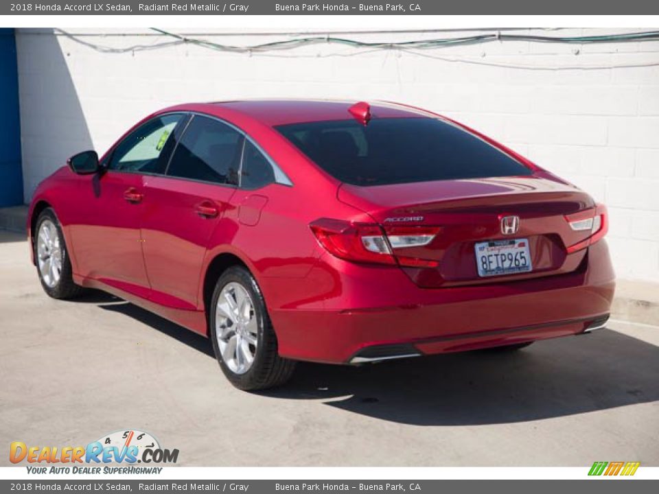 2018 Honda Accord LX Sedan Radiant Red Metallic / Gray Photo #2