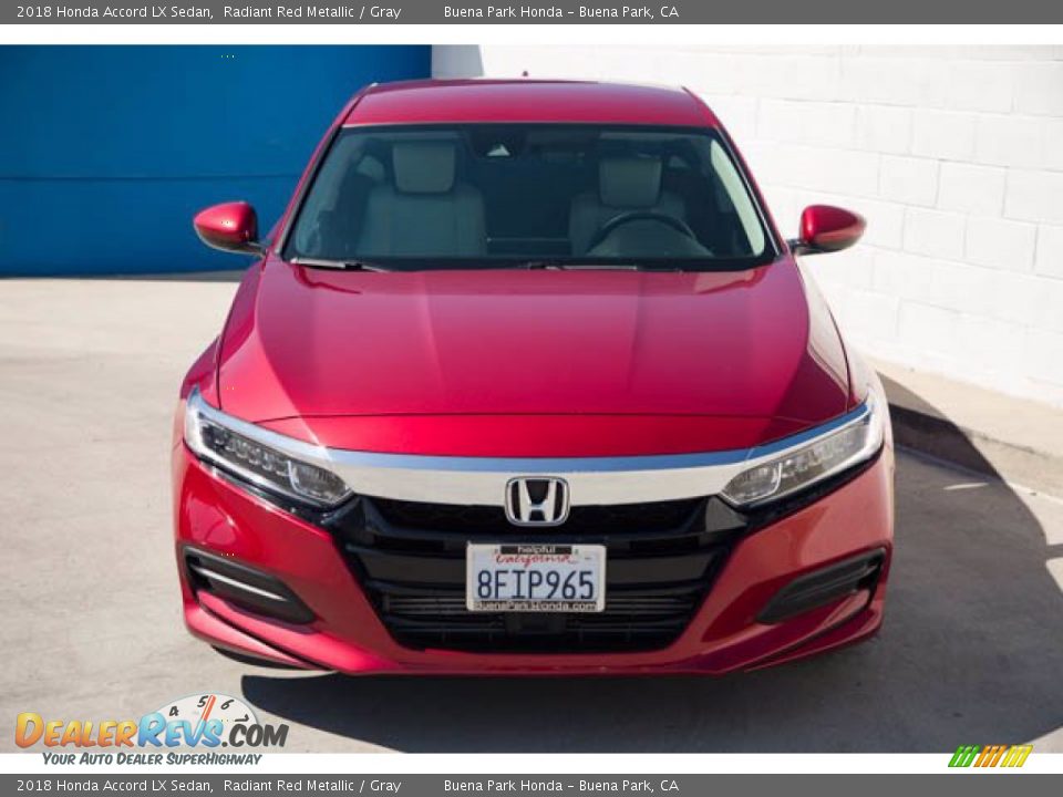 2018 Honda Accord LX Sedan Radiant Red Metallic / Gray Photo #7