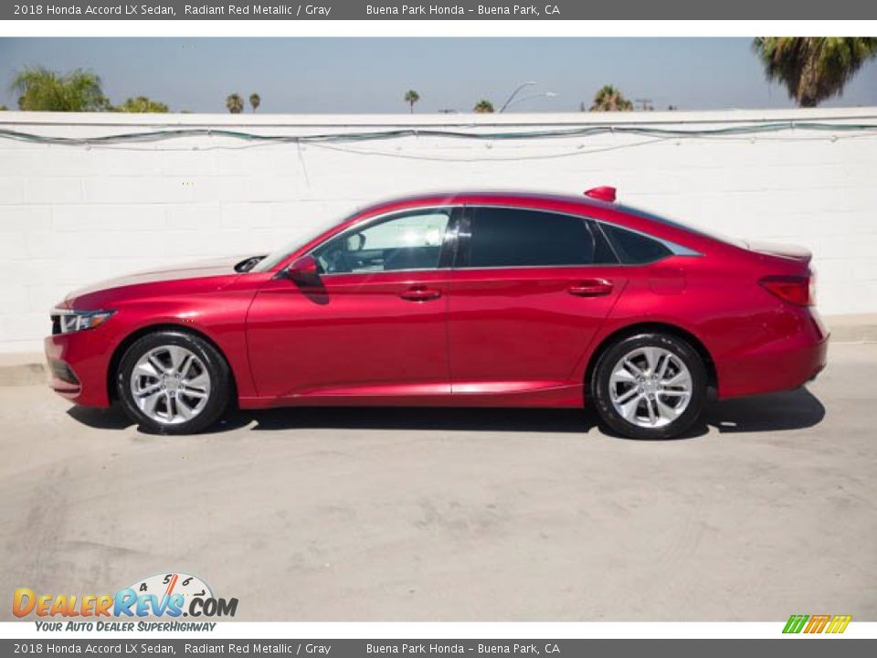 2018 Honda Accord LX Sedan Radiant Red Metallic / Gray Photo #10