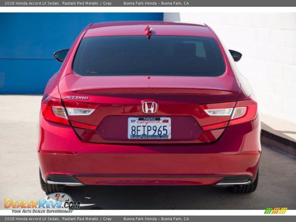 2018 Honda Accord LX Sedan Radiant Red Metallic / Gray Photo #11