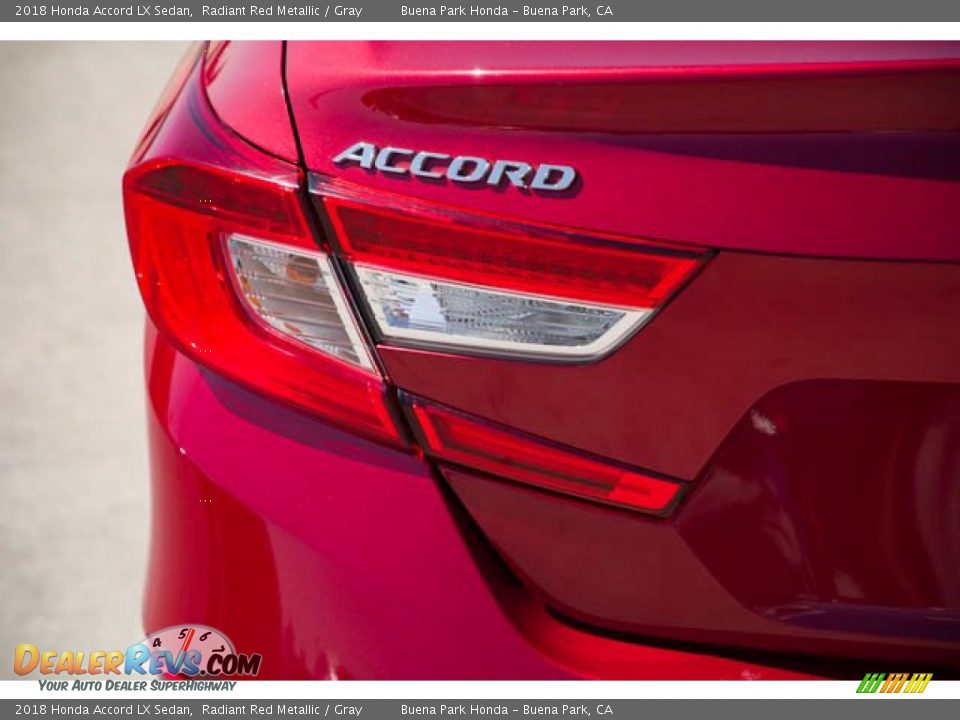 2018 Honda Accord LX Sedan Radiant Red Metallic / Gray Photo #12
