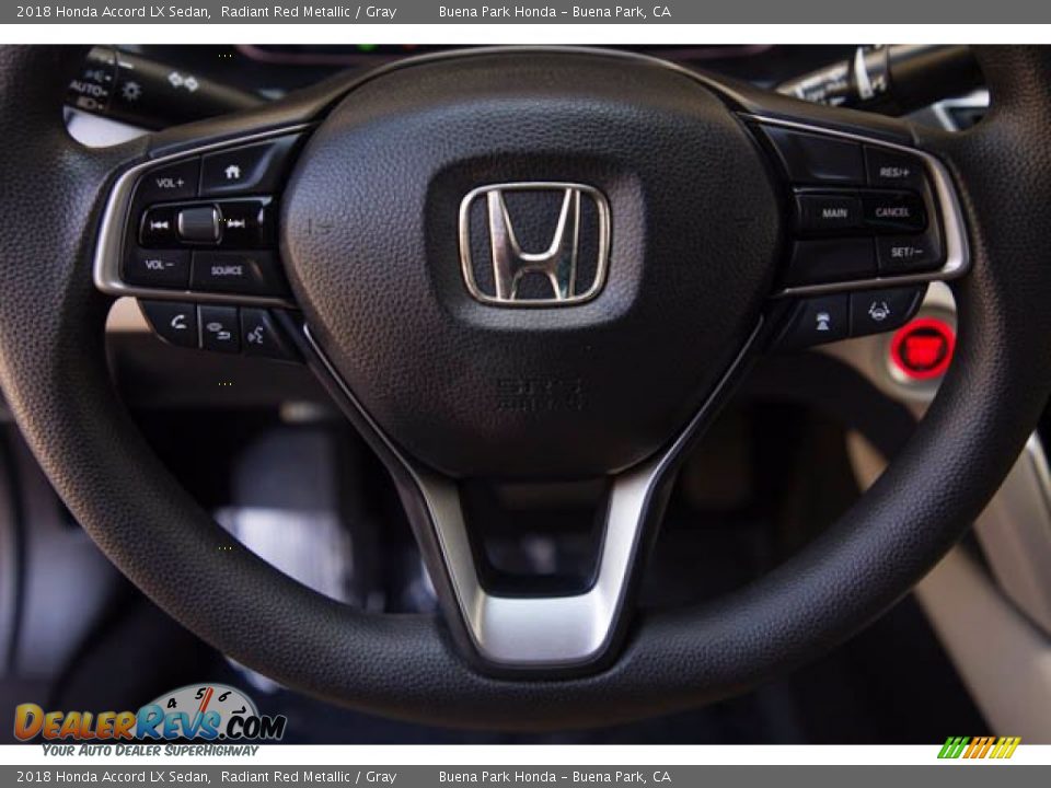 2018 Honda Accord LX Sedan Radiant Red Metallic / Gray Photo #15