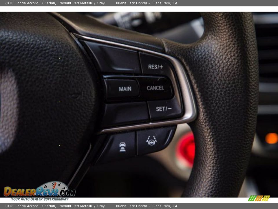 2018 Honda Accord LX Sedan Radiant Red Metallic / Gray Photo #17