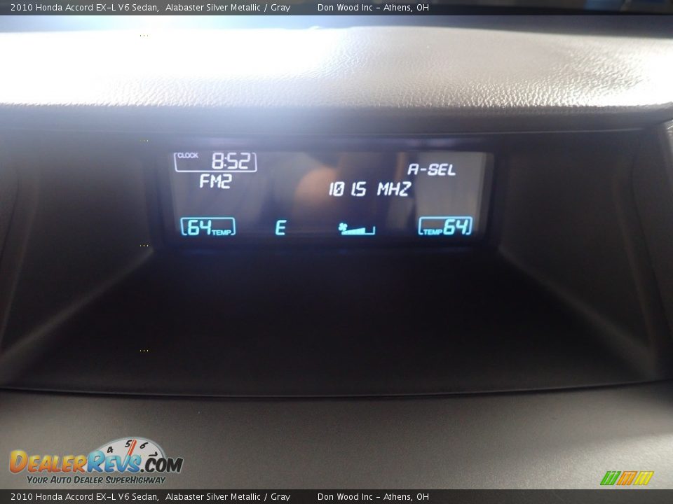 2010 Honda Accord EX-L V6 Sedan Alabaster Silver Metallic / Gray Photo #26