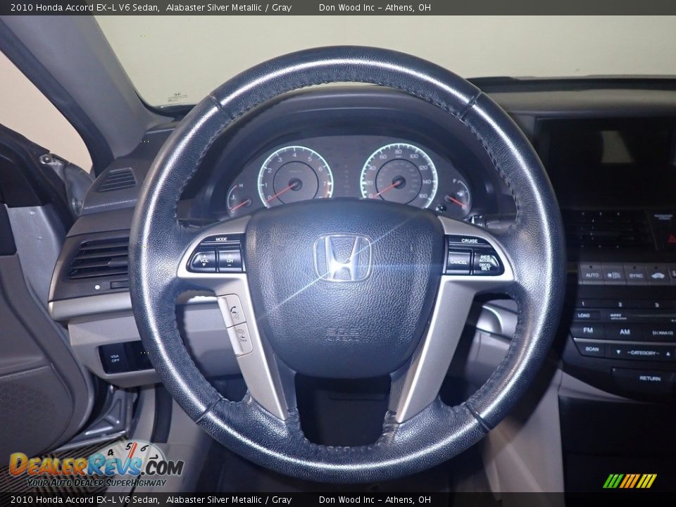 2010 Honda Accord EX-L V6 Sedan Alabaster Silver Metallic / Gray Photo #27