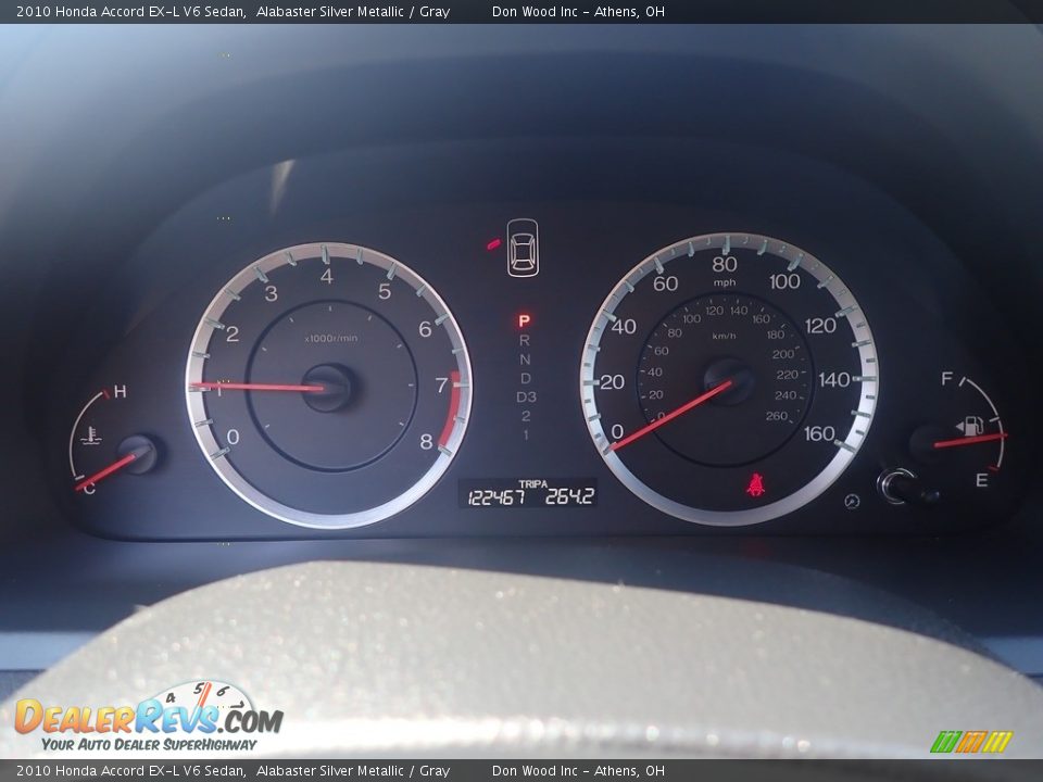 2010 Honda Accord EX-L V6 Sedan Alabaster Silver Metallic / Gray Photo #28