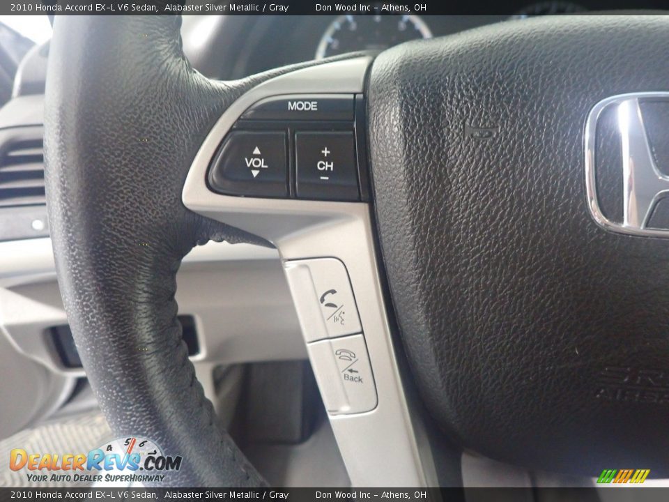2010 Honda Accord EX-L V6 Sedan Alabaster Silver Metallic / Gray Photo #29