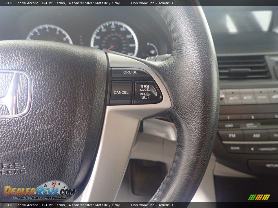 2010 Honda Accord EX-L V6 Sedan Alabaster Silver Metallic / Gray Photo #30