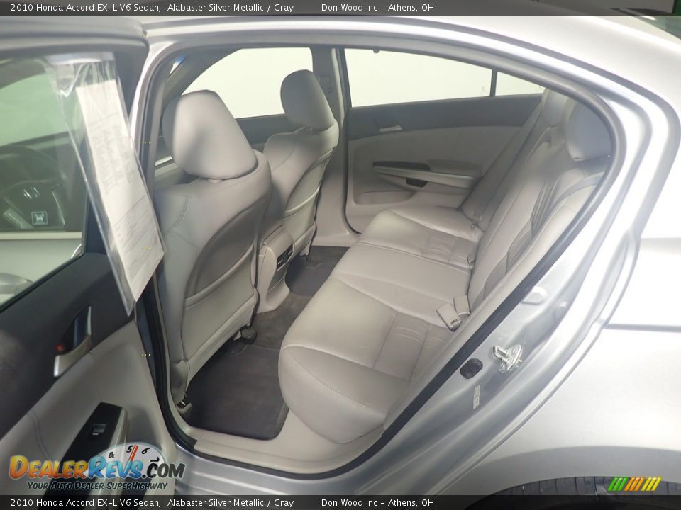 2010 Honda Accord EX-L V6 Sedan Alabaster Silver Metallic / Gray Photo #36