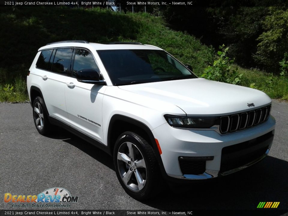 2021 Jeep Grand Cherokee L Limited 4x4 Bright White / Black Photo #4