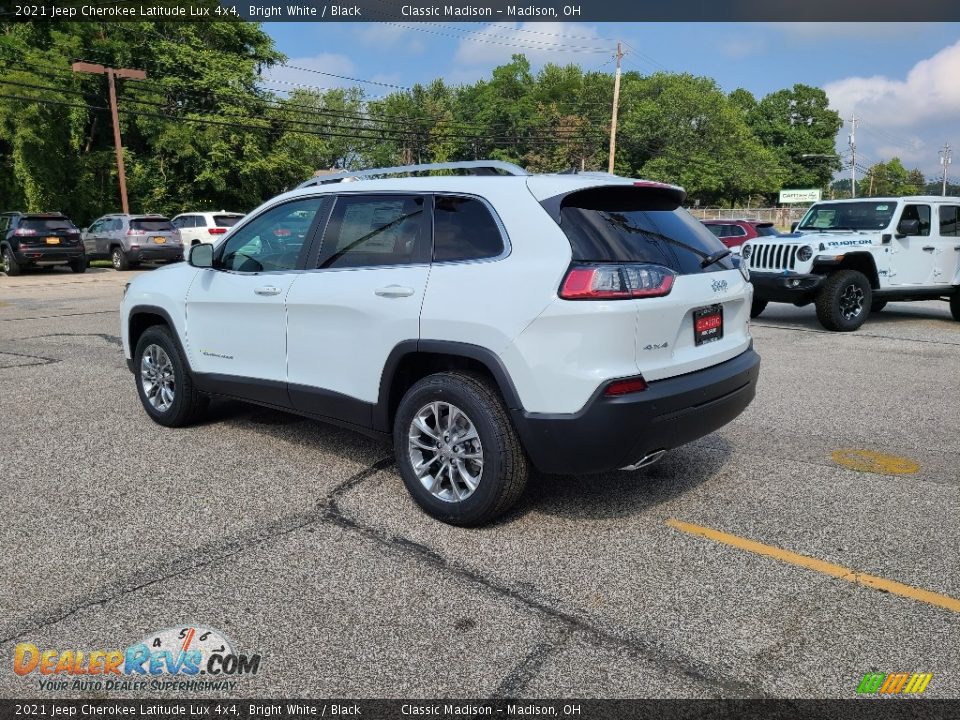 2021 Jeep Cherokee Latitude Lux 4x4 Bright White / Black Photo #4