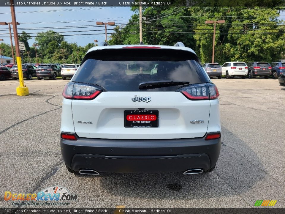 2021 Jeep Cherokee Latitude Lux 4x4 Bright White / Black Photo #5