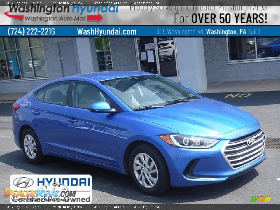 2017 Hyundai Elantra SE Electric Blue / Gray Photo #1