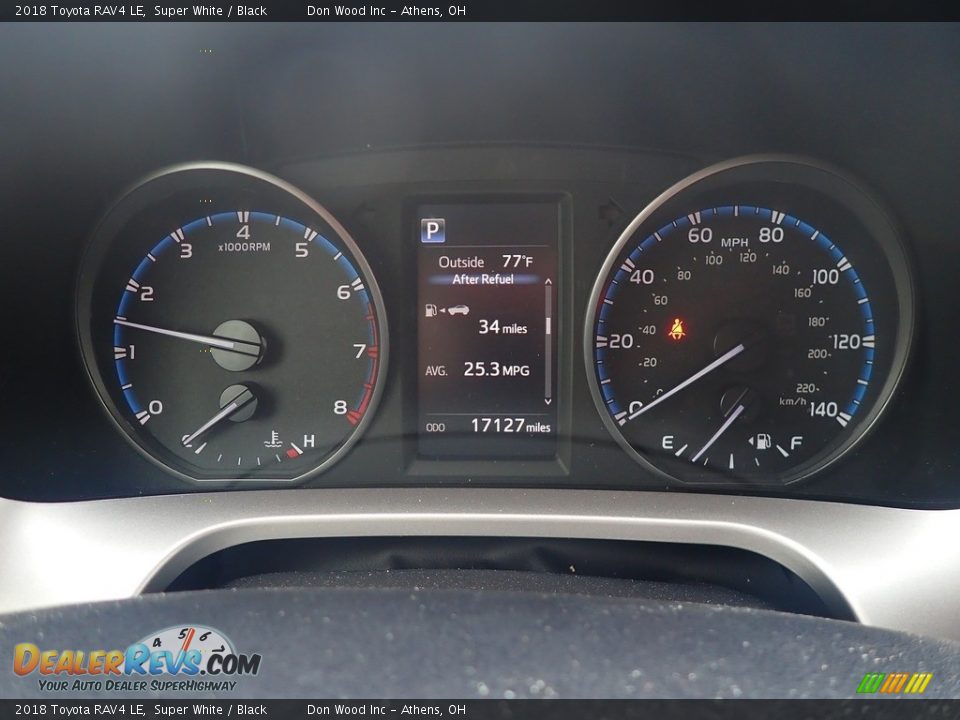 2018 Toyota RAV4 LE Super White / Black Photo #28