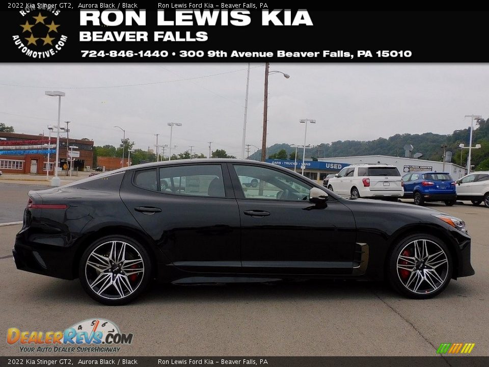 2022 Kia Stinger GT2 Aurora Black / Black Photo #1