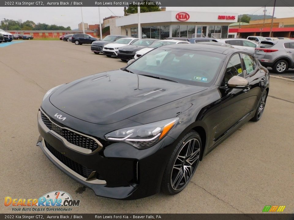 2022 Kia Stinger GT2 Aurora Black / Black Photo #7