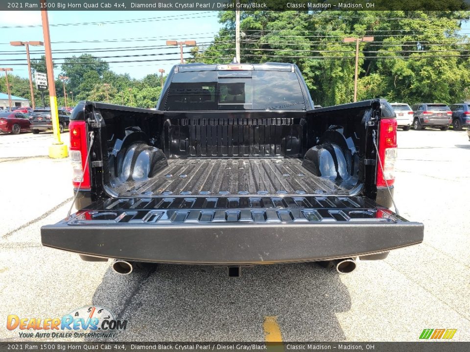 2021 Ram 1500 Big Horn Quad Cab 4x4 Diamond Black Crystal Pearl / Diesel Gray/Black Photo #6