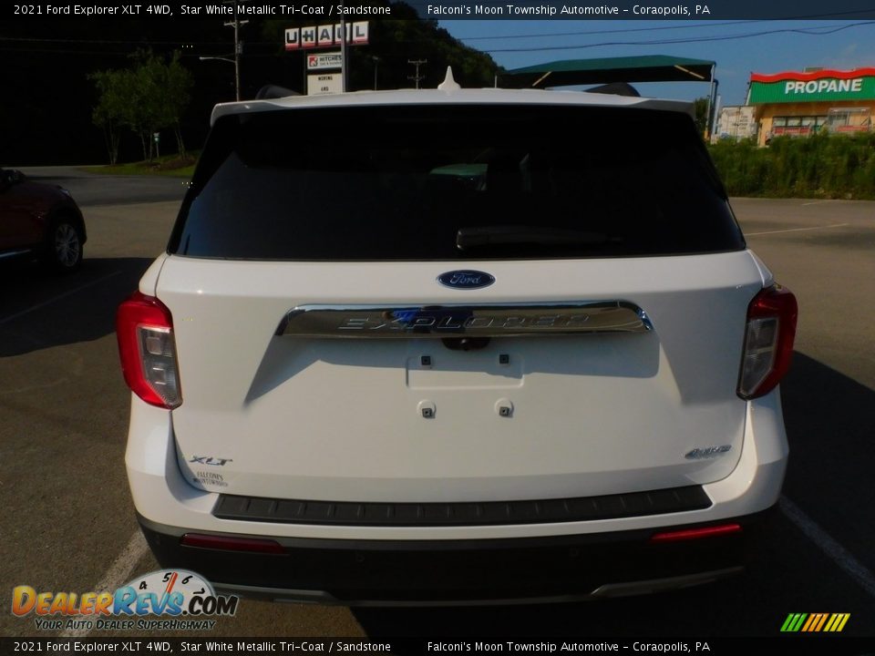 2021 Ford Explorer XLT 4WD Star White Metallic Tri-Coat / Sandstone Photo #3