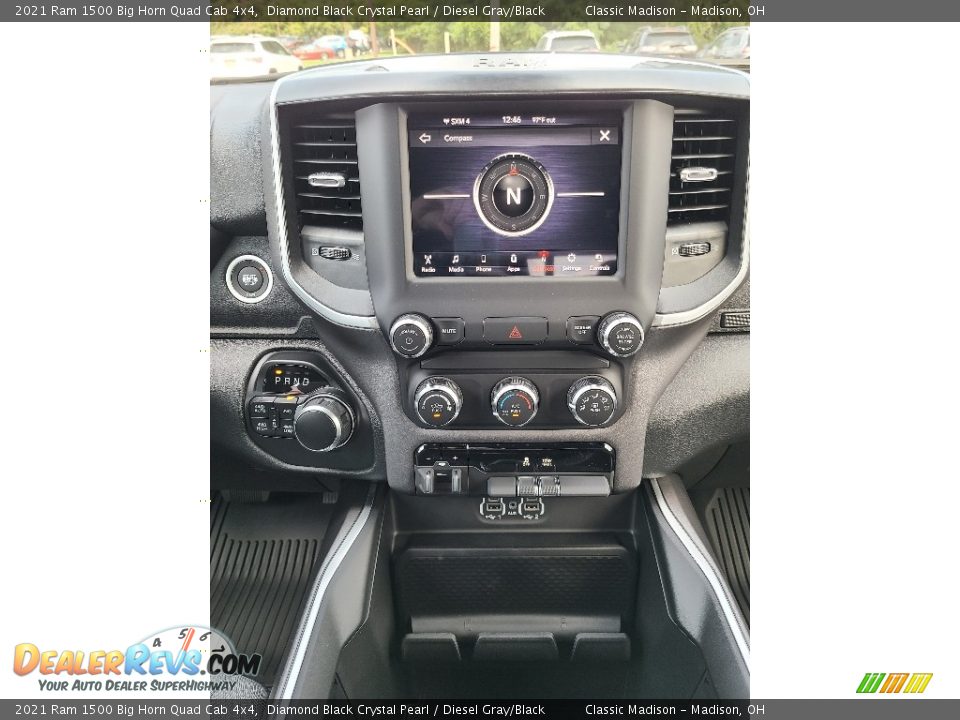 2021 Ram 1500 Big Horn Quad Cab 4x4 Diamond Black Crystal Pearl / Diesel Gray/Black Photo #11