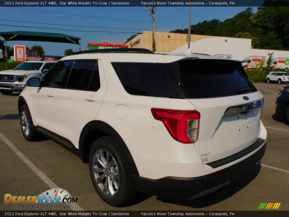 2021 Ford Explorer XLT 4WD Star White Metallic Tri-Coat / Sandstone Photo #5