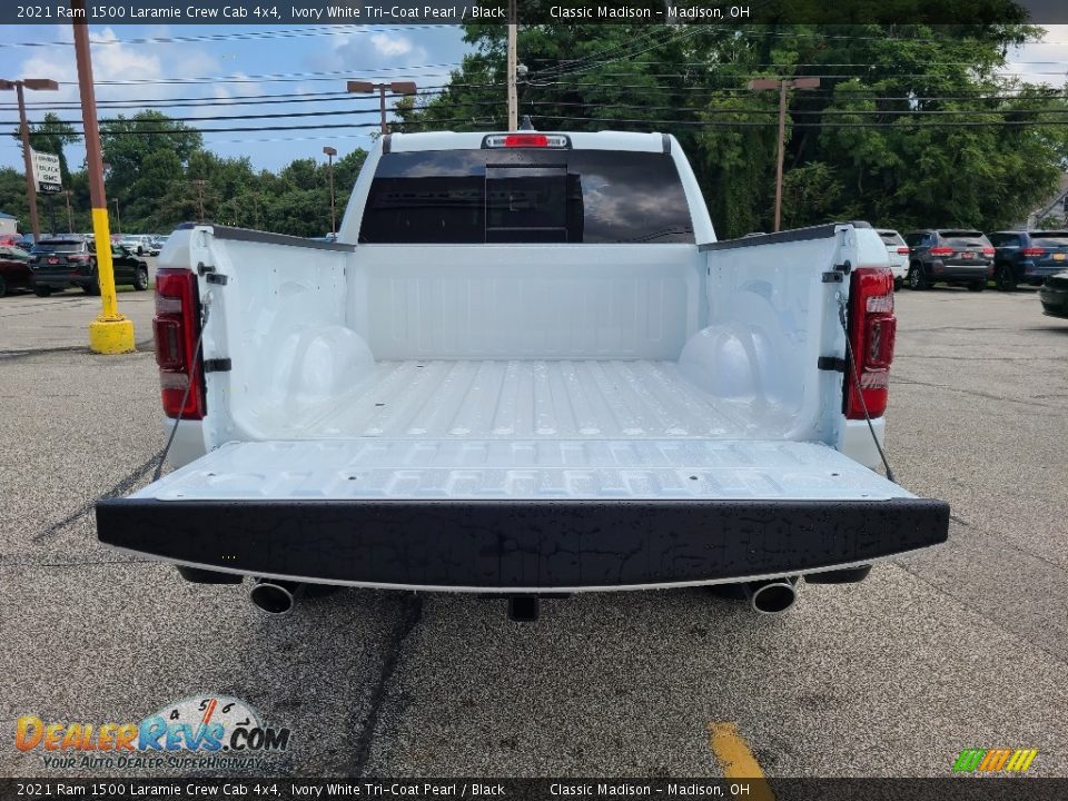 2021 Ram 1500 Laramie Crew Cab 4x4 Ivory White Tri-Coat Pearl / Black Photo #5