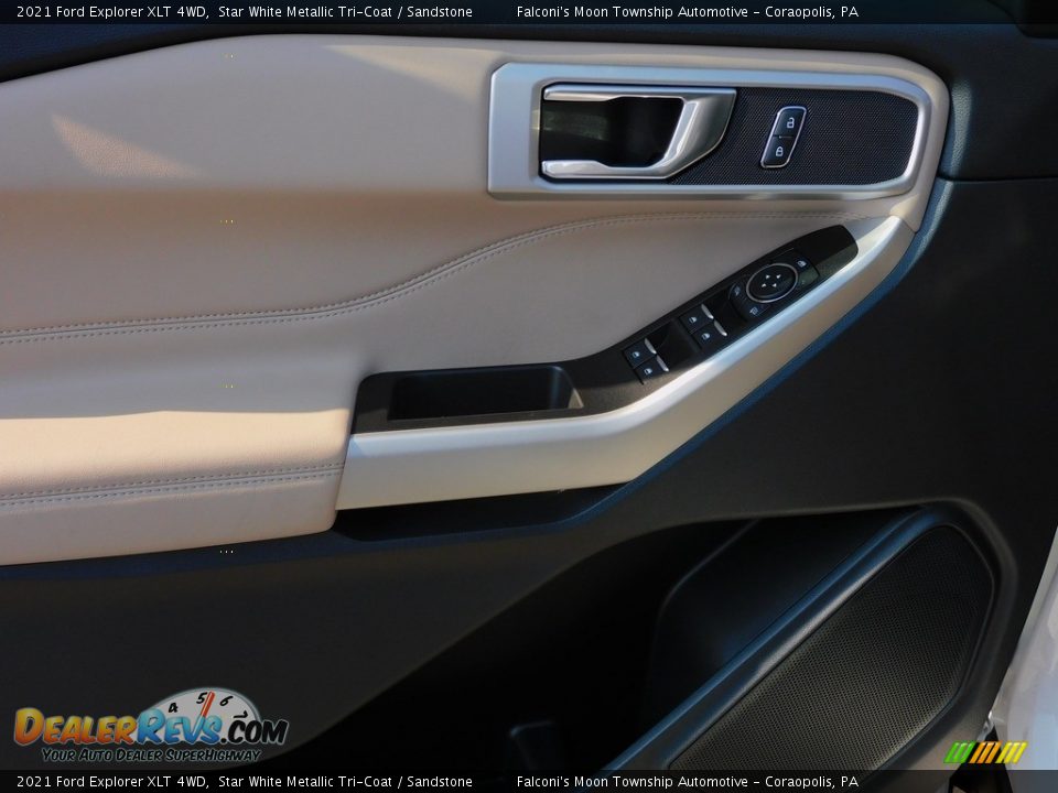 2021 Ford Explorer XLT 4WD Star White Metallic Tri-Coat / Sandstone Photo #15