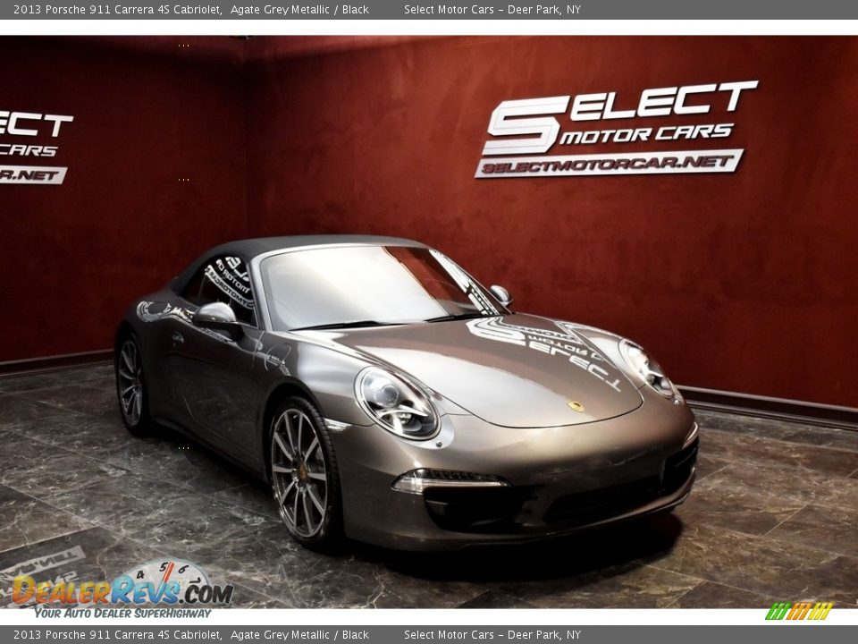 2013 Porsche 911 Carrera 4S Cabriolet Agate Grey Metallic / Black Photo #3