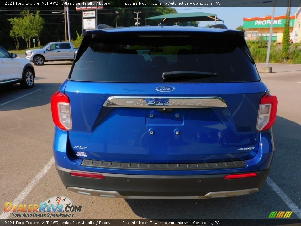 2021 Ford Explorer XLT 4WD Atlas Blue Metallic / Ebony Photo #3