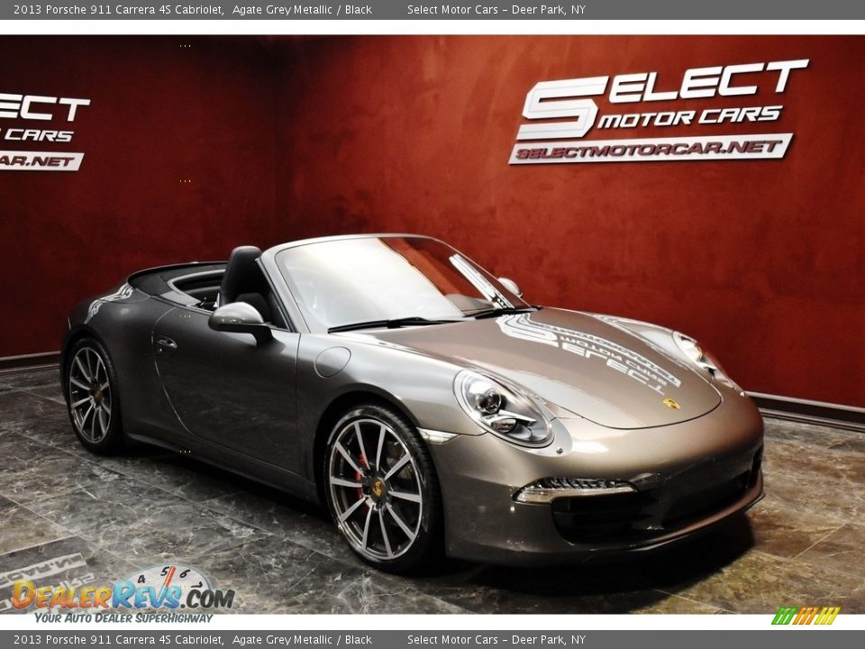 2013 Porsche 911 Carrera 4S Cabriolet Agate Grey Metallic / Black Photo #6