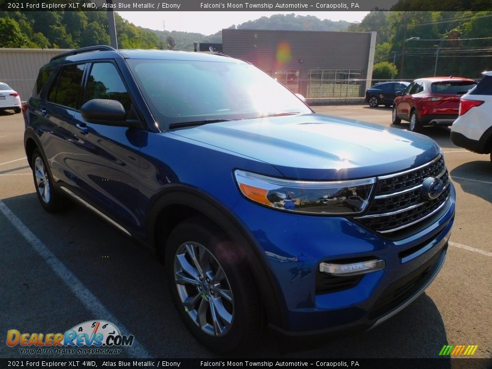 2021 Ford Explorer XLT 4WD Atlas Blue Metallic / Ebony Photo #9