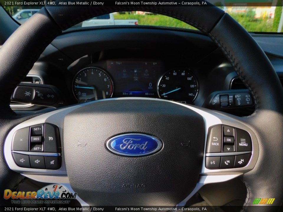 2021 Ford Explorer XLT 4WD Atlas Blue Metallic / Ebony Photo #19