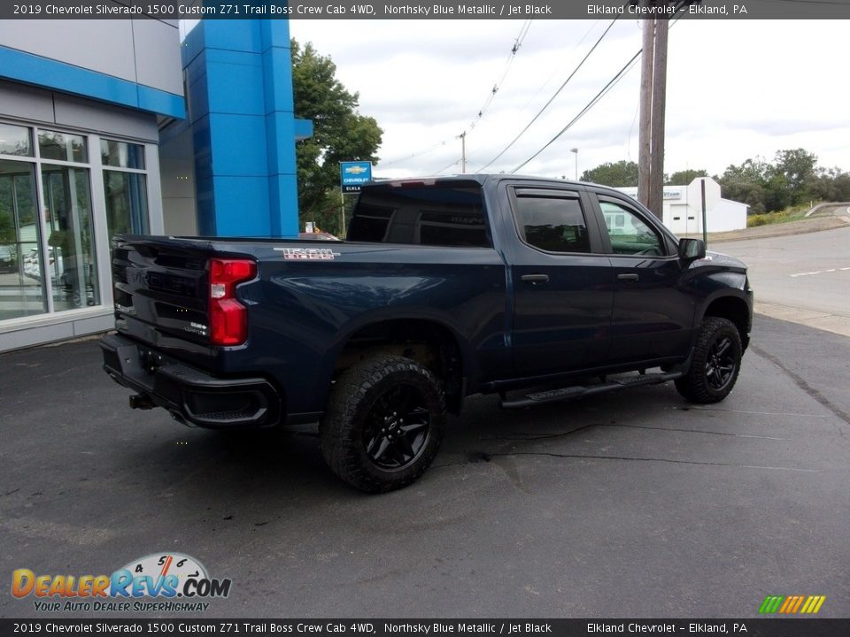 2019 Chevrolet Silverado 1500 Custom Z71 Trail Boss Crew Cab 4WD Northsky Blue Metallic / Jet Black Photo #3