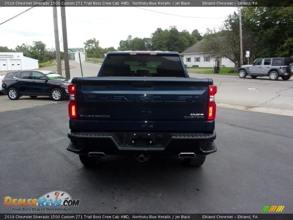 2019 Chevrolet Silverado 1500 Custom Z71 Trail Boss Crew Cab 4WD Northsky Blue Metallic / Jet Black Photo #4