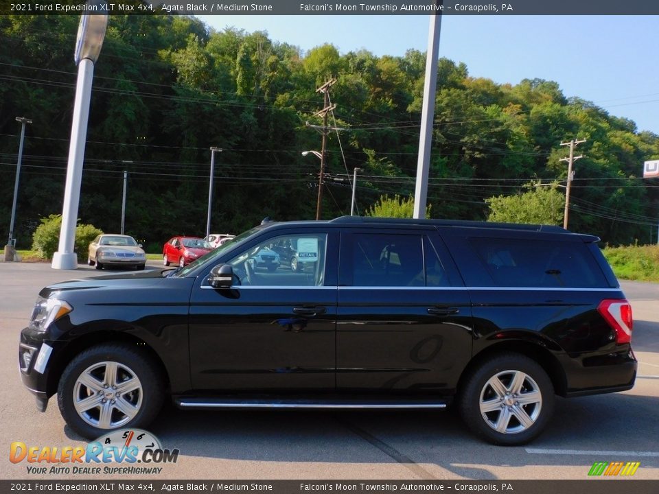 2021 Ford Expedition XLT Max 4x4 Agate Black / Medium Stone Photo #6