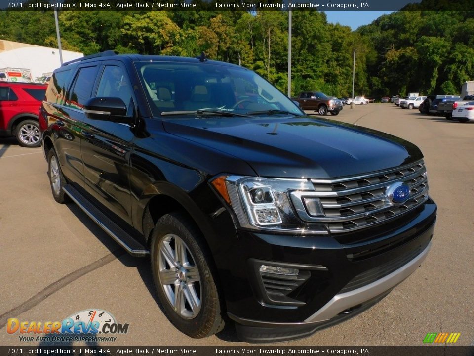 2021 Ford Expedition XLT Max 4x4 Agate Black / Medium Stone Photo #9