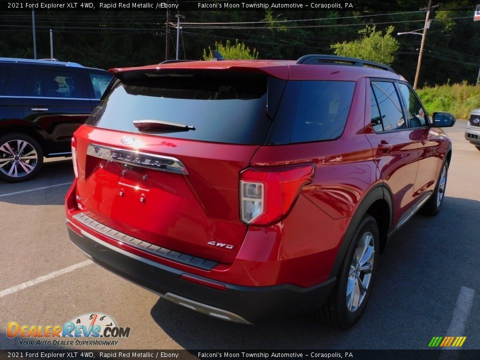 2021 Ford Explorer XLT 4WD Rapid Red Metallic / Ebony Photo #2