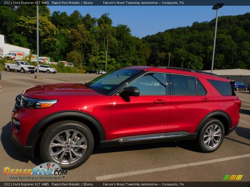 2021 Ford Explorer XLT 4WD Rapid Red Metallic / Ebony Photo #6