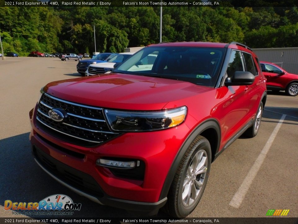 2021 Ford Explorer XLT 4WD Rapid Red Metallic / Ebony Photo #7