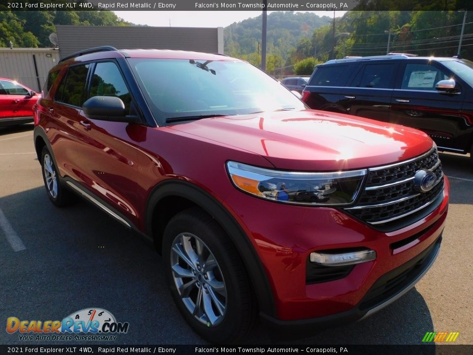 2021 Ford Explorer XLT 4WD Rapid Red Metallic / Ebony Photo #9