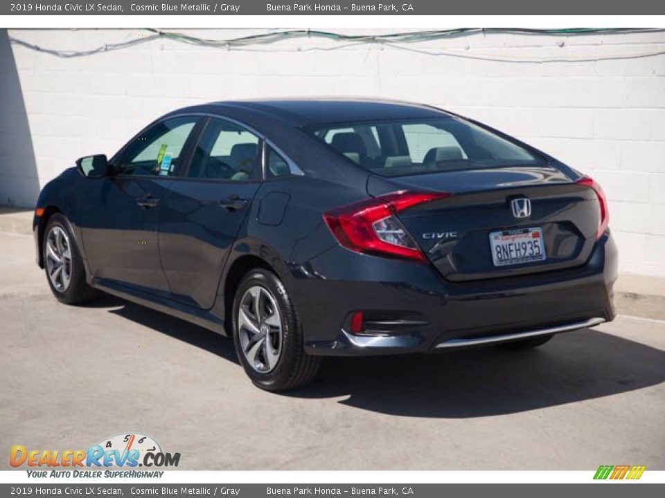 2019 Honda Civic LX Sedan Cosmic Blue Metallic / Gray Photo #2