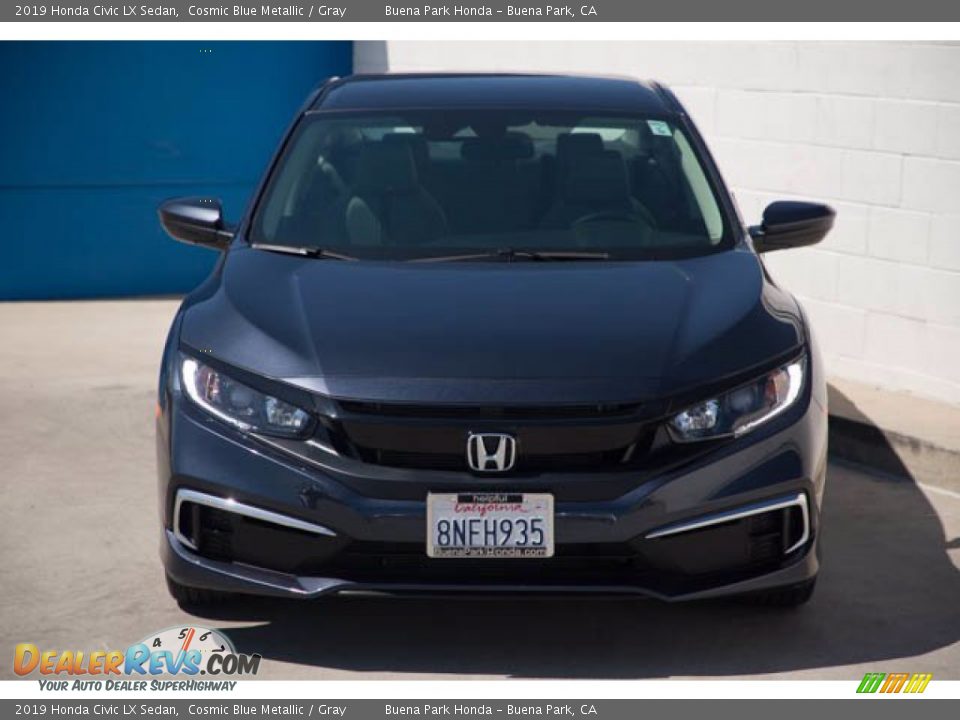 2019 Honda Civic LX Sedan Cosmic Blue Metallic / Gray Photo #7