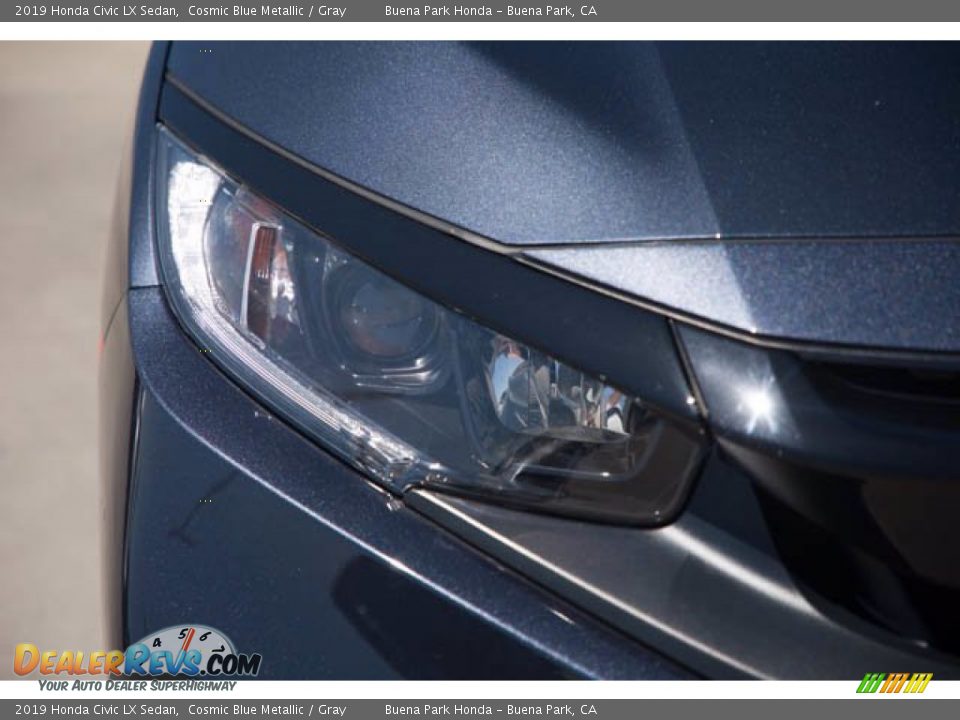 2019 Honda Civic LX Sedan Cosmic Blue Metallic / Gray Photo #8