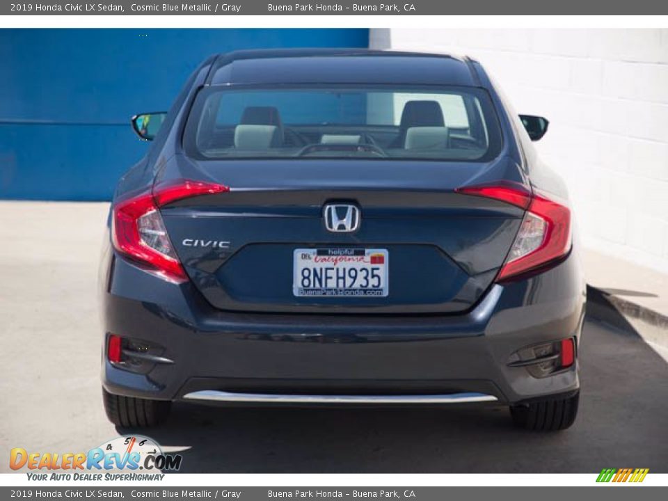 2019 Honda Civic LX Sedan Cosmic Blue Metallic / Gray Photo #11