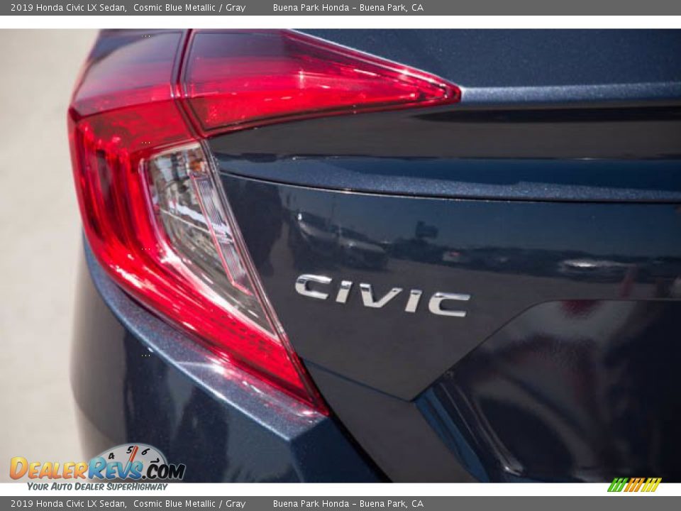 2019 Honda Civic LX Sedan Cosmic Blue Metallic / Gray Photo #12