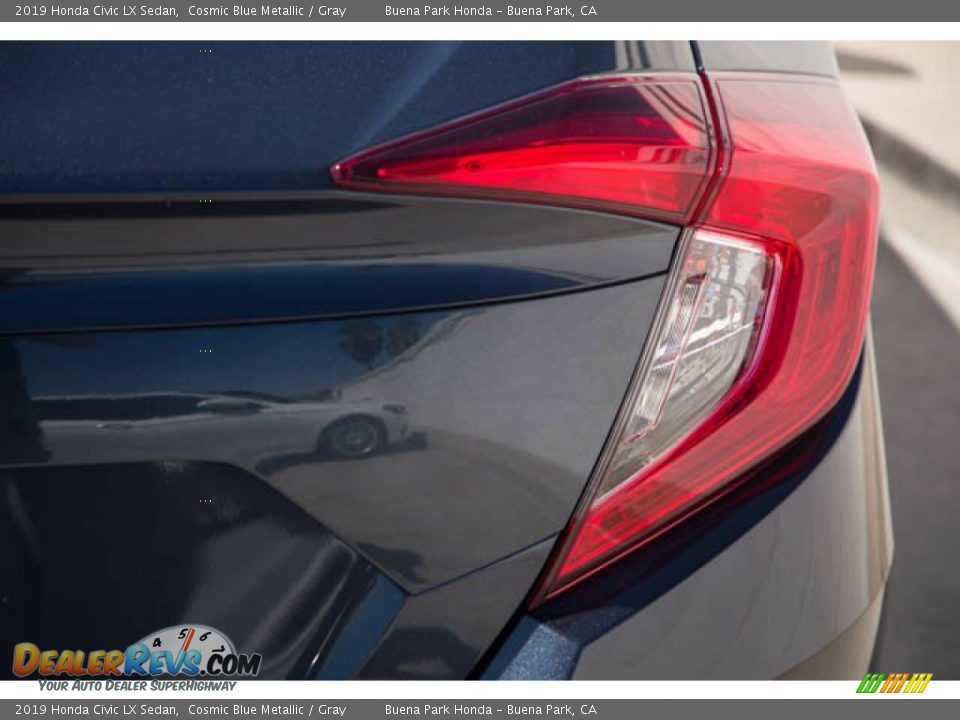 2019 Honda Civic LX Sedan Cosmic Blue Metallic / Gray Photo #13