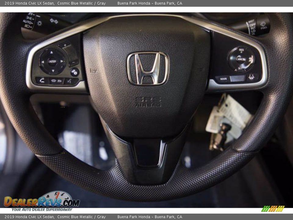 2019 Honda Civic LX Sedan Cosmic Blue Metallic / Gray Photo #15