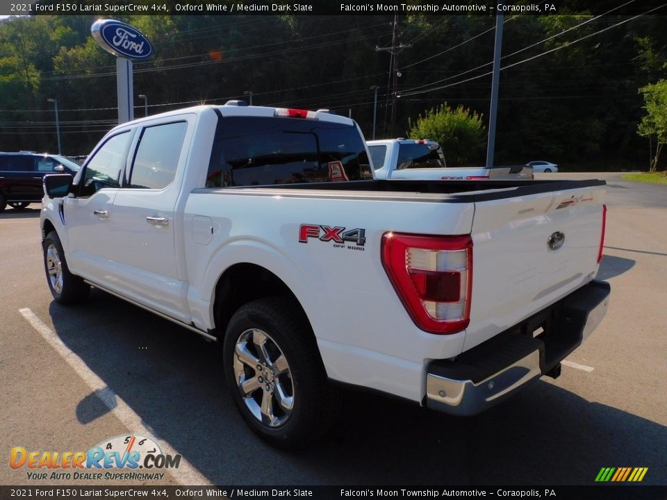 2021 Ford F150 Lariat SuperCrew 4x4 Oxford White / Medium Dark Slate Photo #5